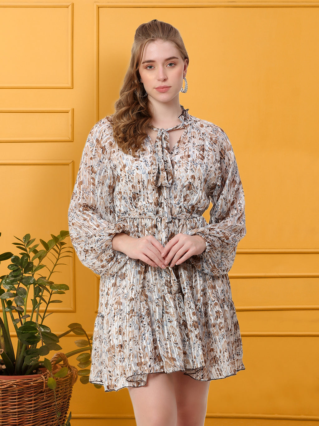 The Shadow Line Dress – Black/Brown Blend