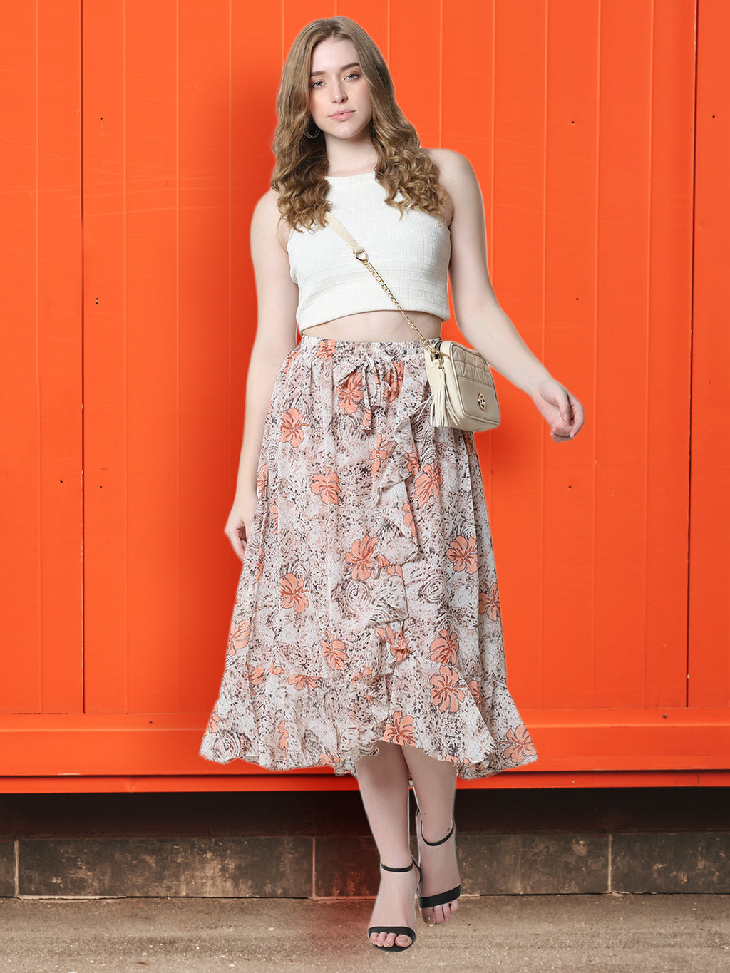 The Bold Bloom Skirt Pink