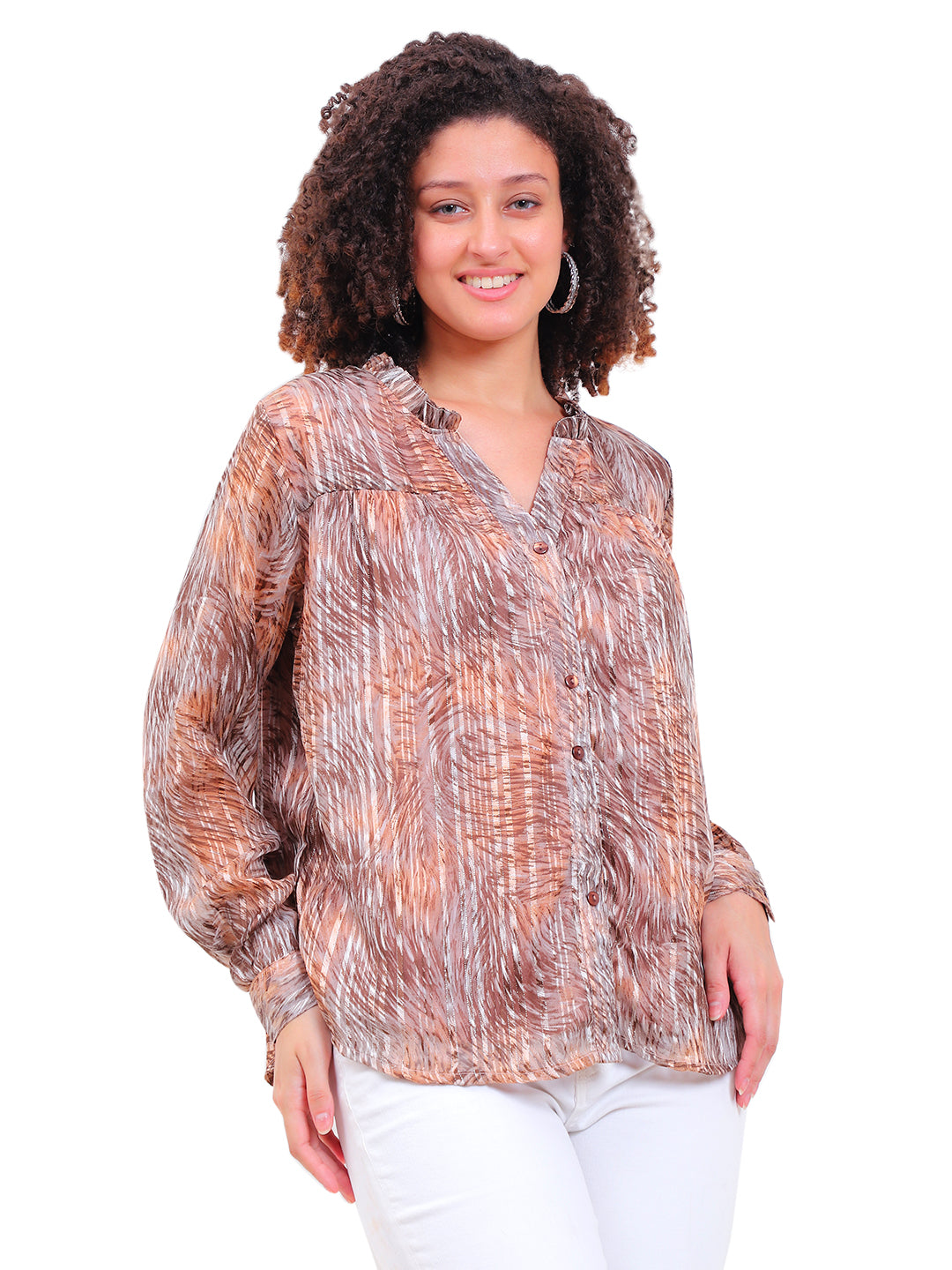 The Color Theory Blouse – Blue/Brown/Green/Pink