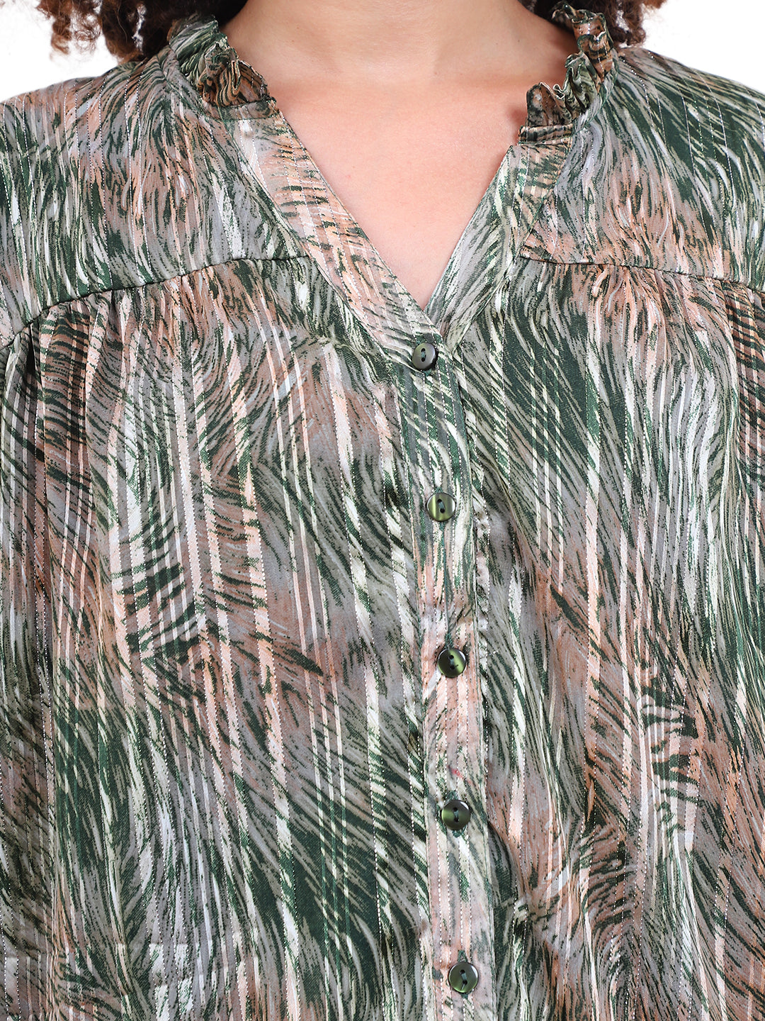 The Color Theory Blouse – Blue/Brown/Green/Pink