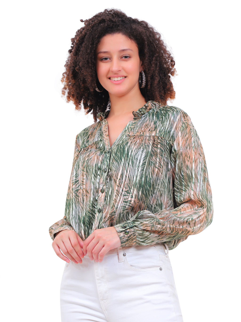 The Color Theory Blouse – Blue/Brown/Green/Pink