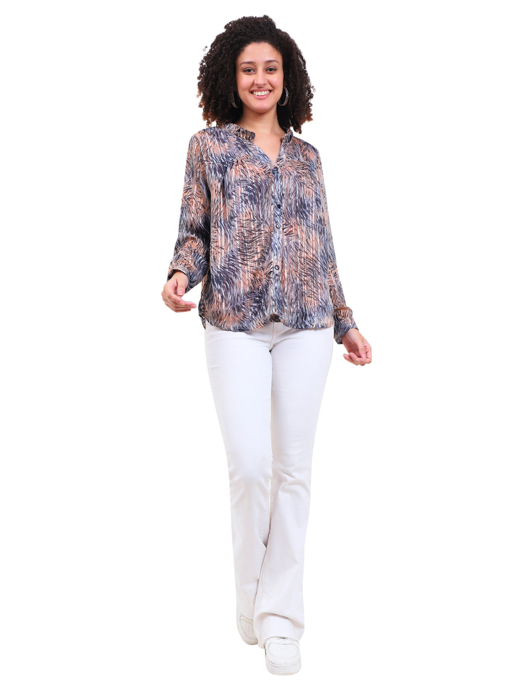 The Color Theory Blouse – Blue/Brown/Green/Pink