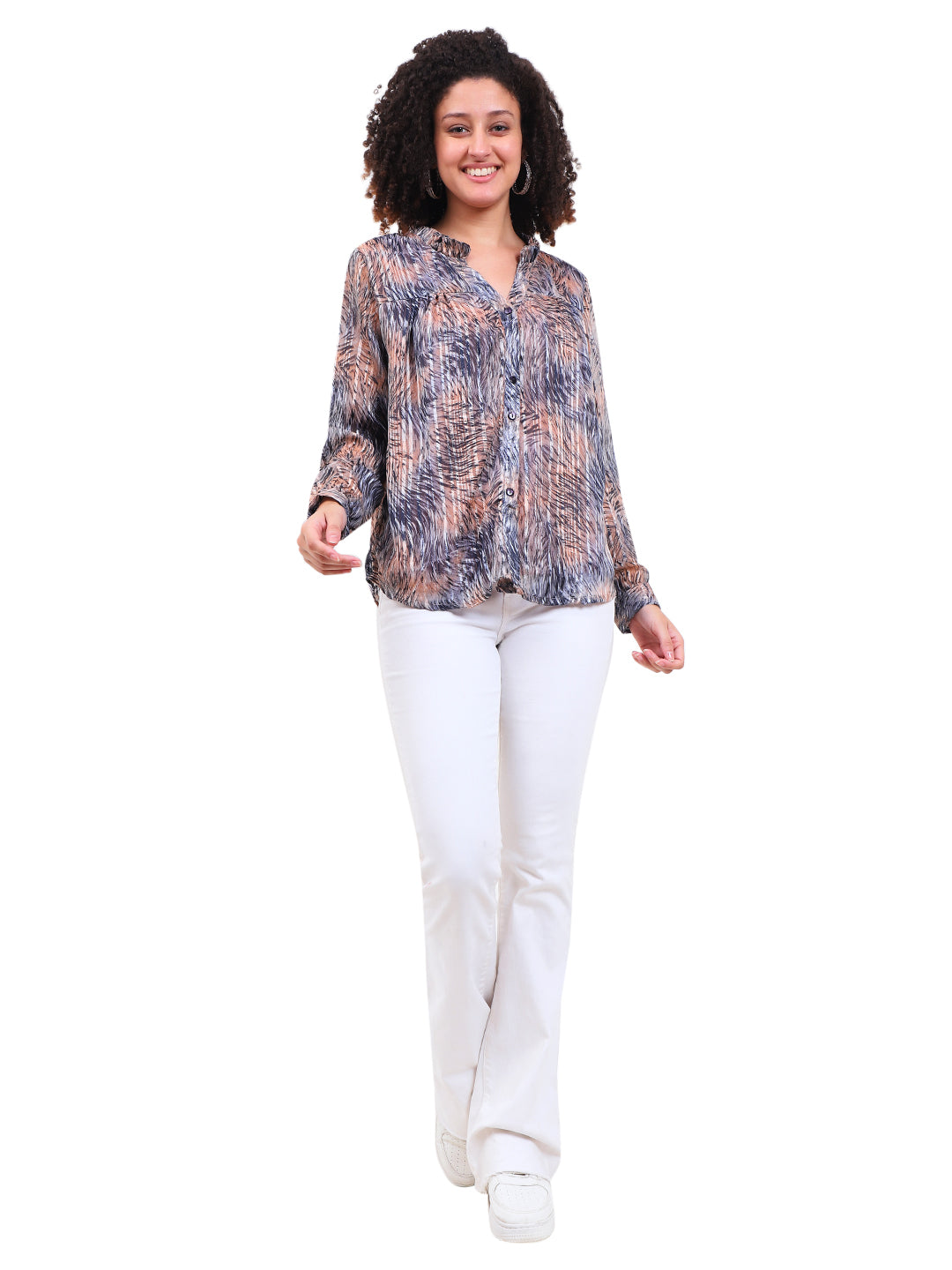 The Color Theory Blouse – Blue/Brown/Green/Pink