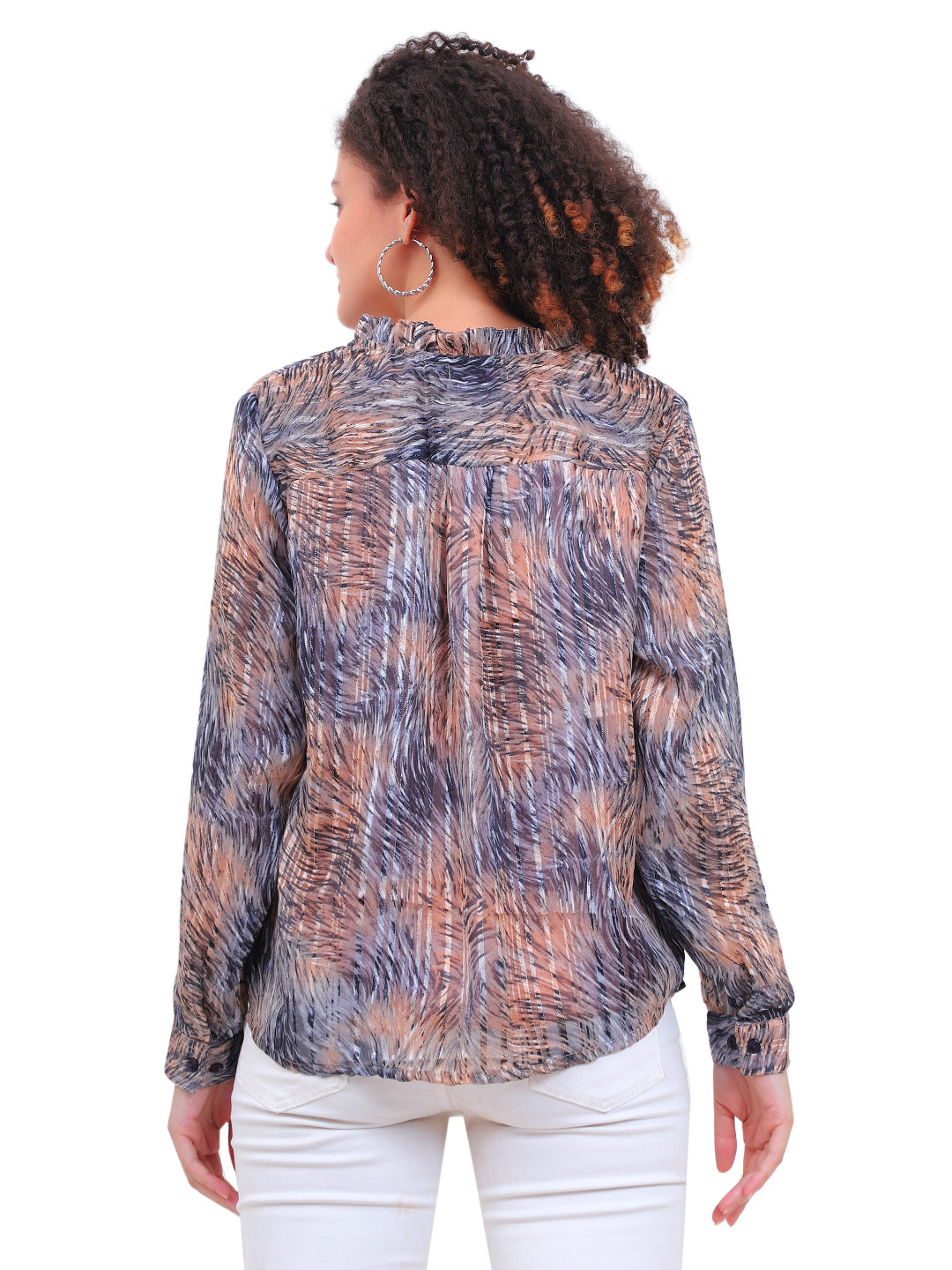 The Color Theory Blouse – Blue/Brown/Green/Pink